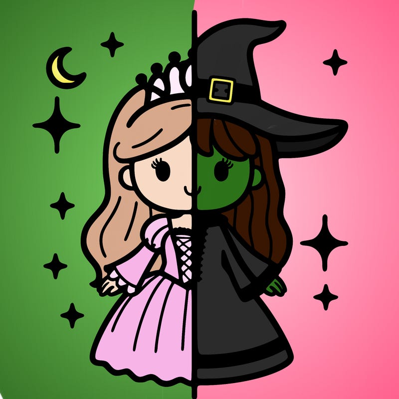 split princess and witch