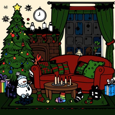 christmas living room