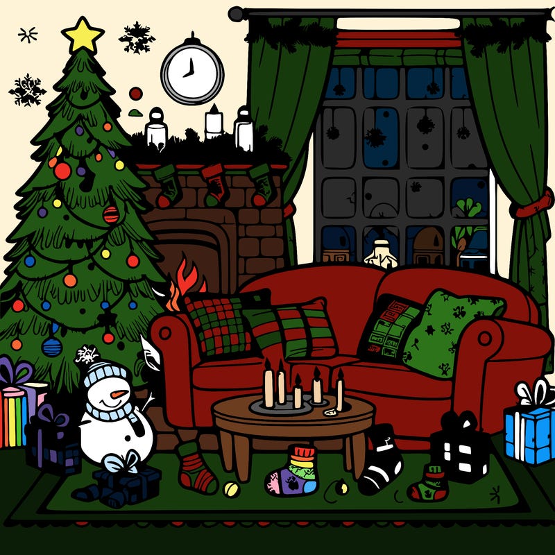 christmas living room