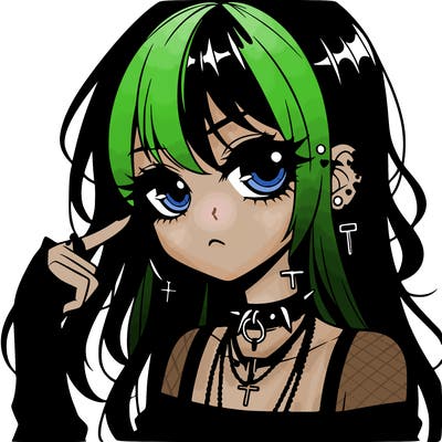 goth anime girl