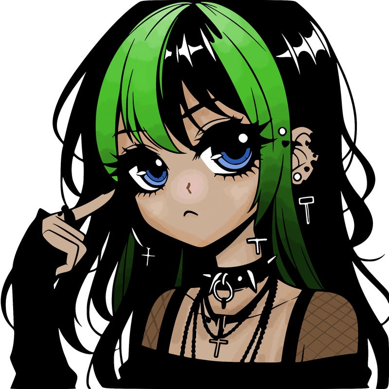 goth anime girl