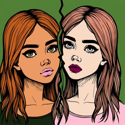 realistic girl split