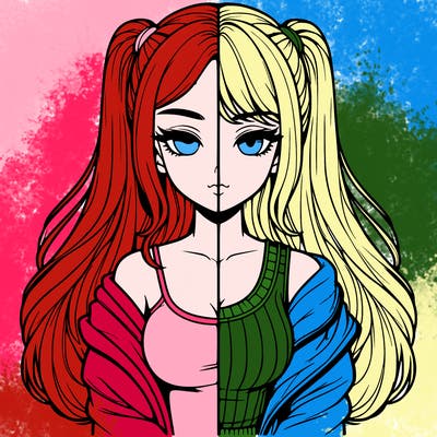 realistic girl split