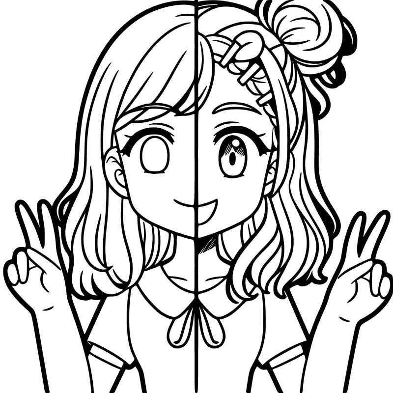 a girl with split identities