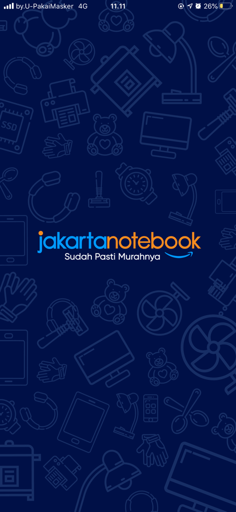 Jakarta Notebook - Jakarta Notebook app logo on a blue background with gadget icons
