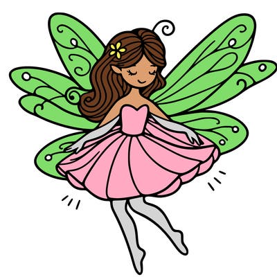 create a fairy with wings flying