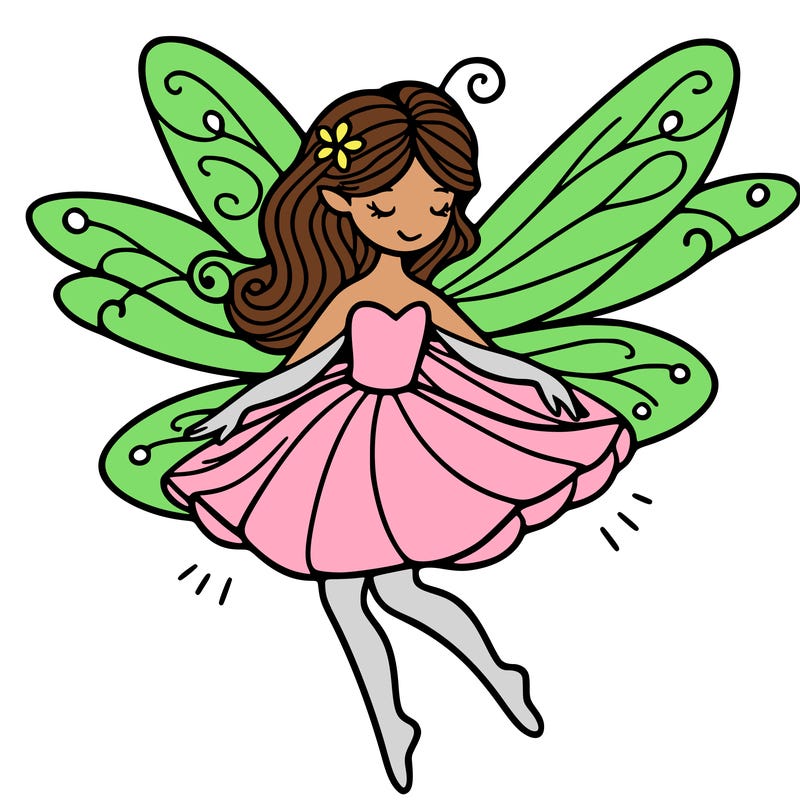 create a fairy with wings flying