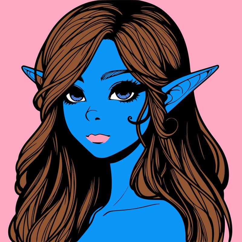 elf girl realistic dark fantasy