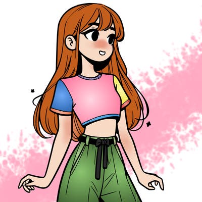 girl in a cute crop top