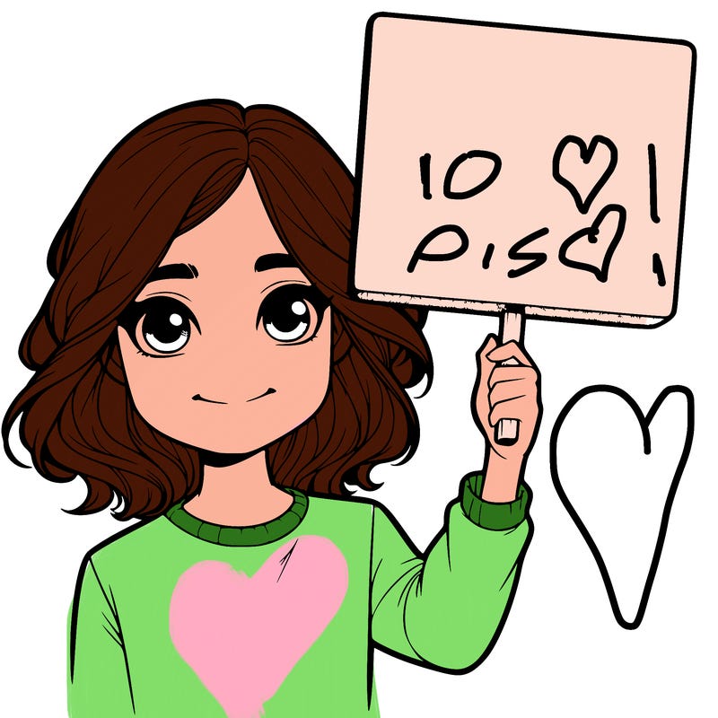 realistic girl holding up a sign