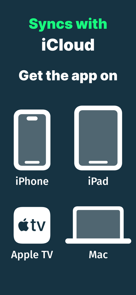 IPTV Player Live: M3U & Xtream - L'app IPTV Player si sincronizza con iCloud su iPhone, iPad, Apple TV e Mac