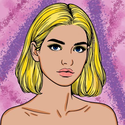 realistic portrait of woman