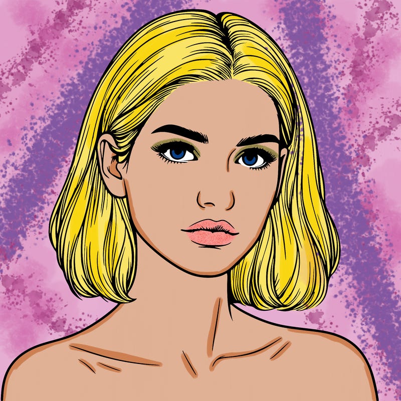 realistic portrait of woman