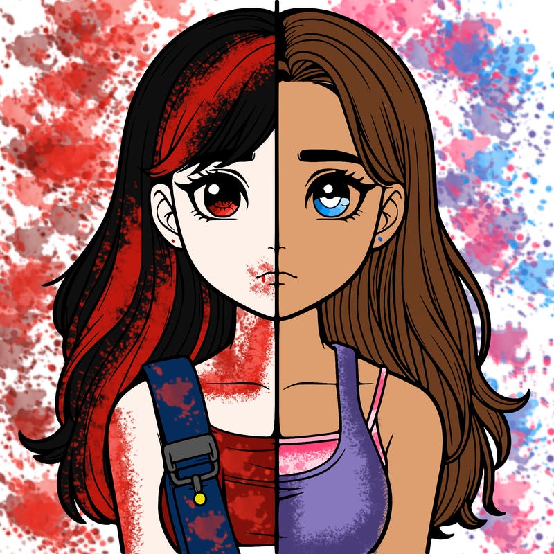 realistic girl split