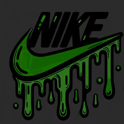 dripping nike logo