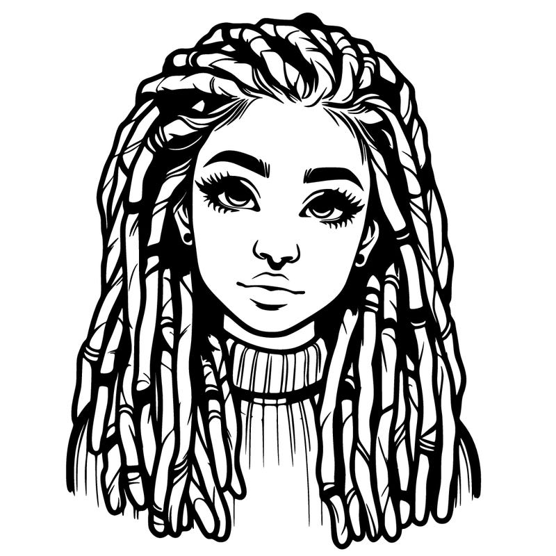 realistic girl with dread locks