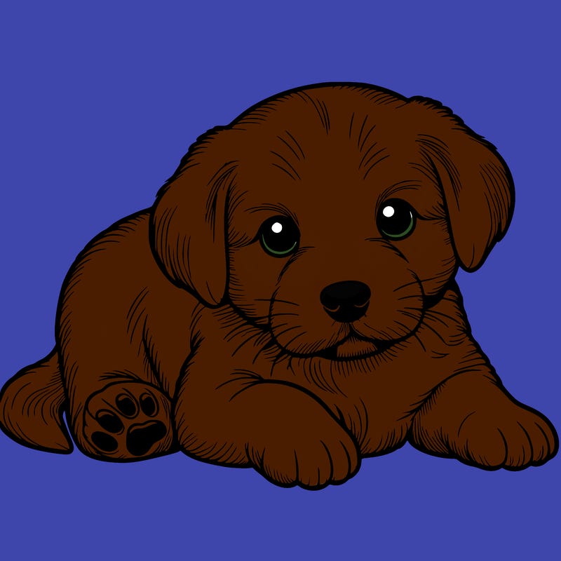 a cute realistic puppy