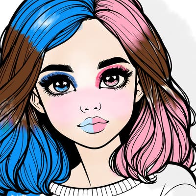 realistic girl whith cute eyes