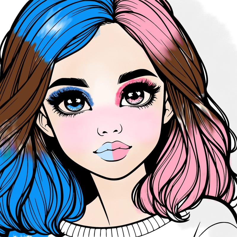 realistic girl whith cute eyes