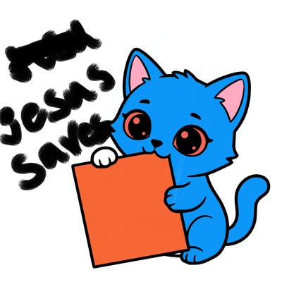 a small cat with a blank sheet of paper in its hand. the cat is sooooooo cute!