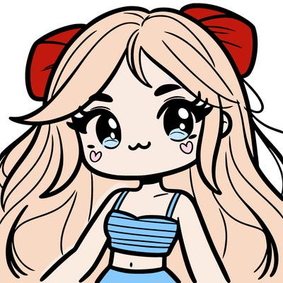 cute girl with crop top