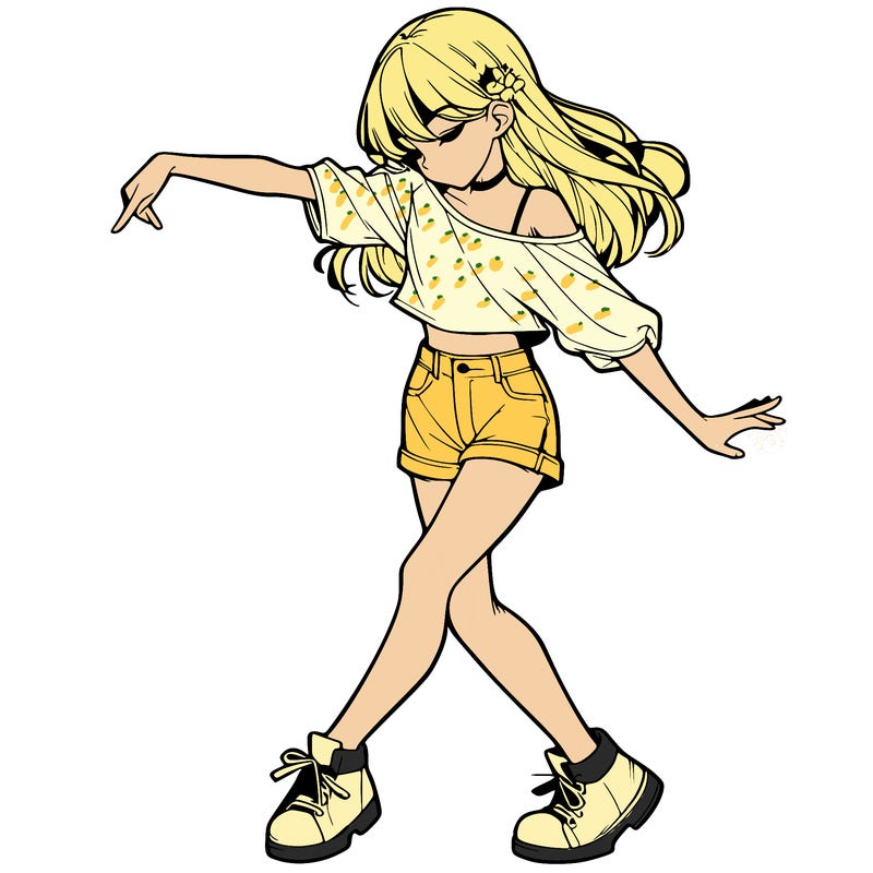 realistic girl danceing