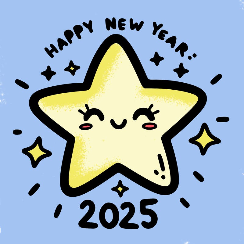 happy new year 2025 star wish