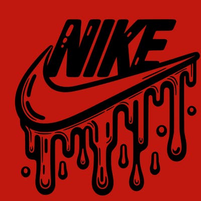 dripping nike logo