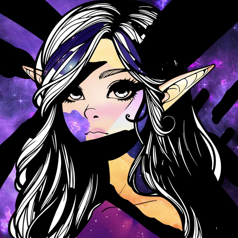 elf girl realistic dark fantasy