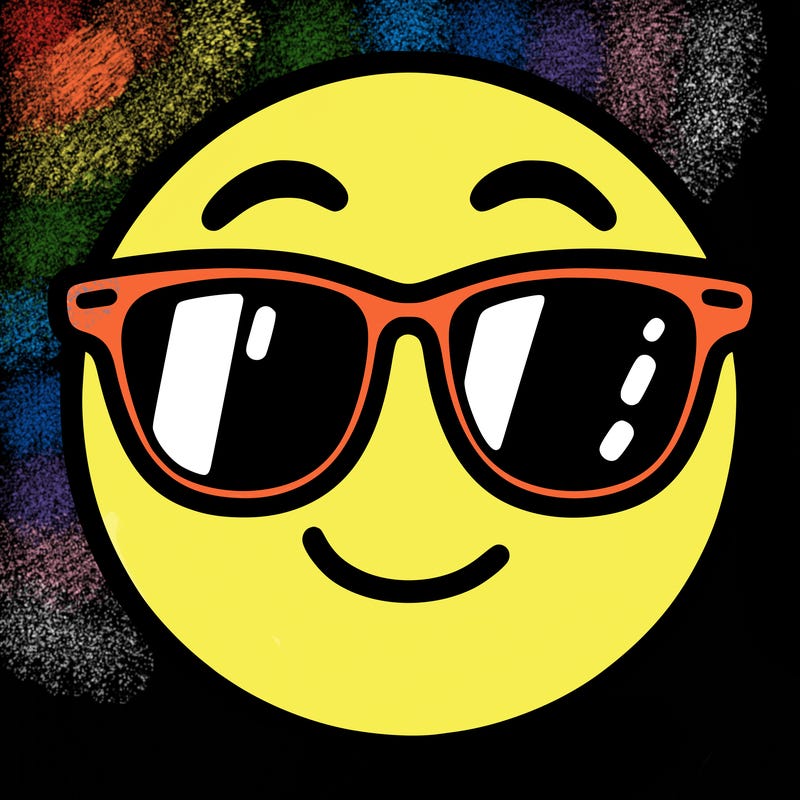 emoji with sunglasses