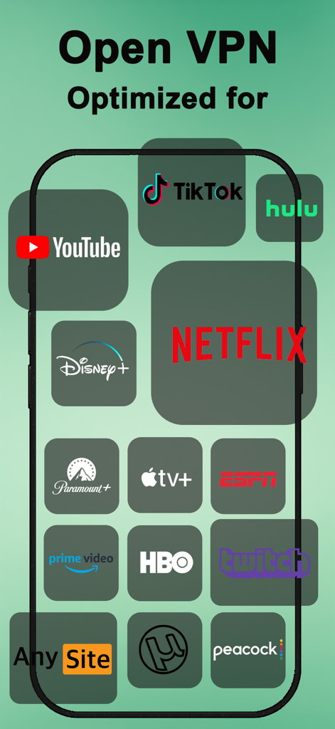 PandaVPN optimizado para los principales servicios de streaming, incluyendo Netflix, Hulu y Disney Plus
