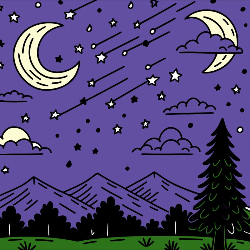 night sky drawing