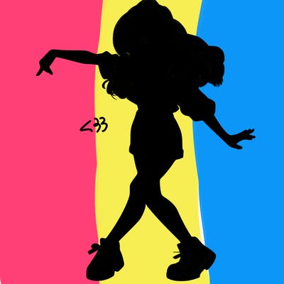 realistic girl danceing