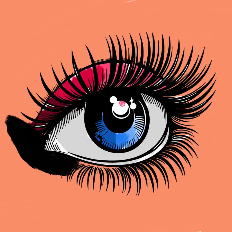 realistic eye long eylashes