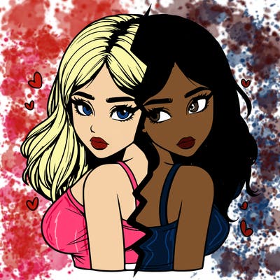 realistic girl split