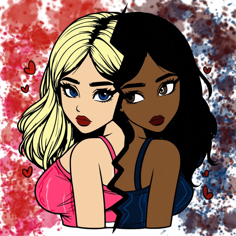 realistic girl split