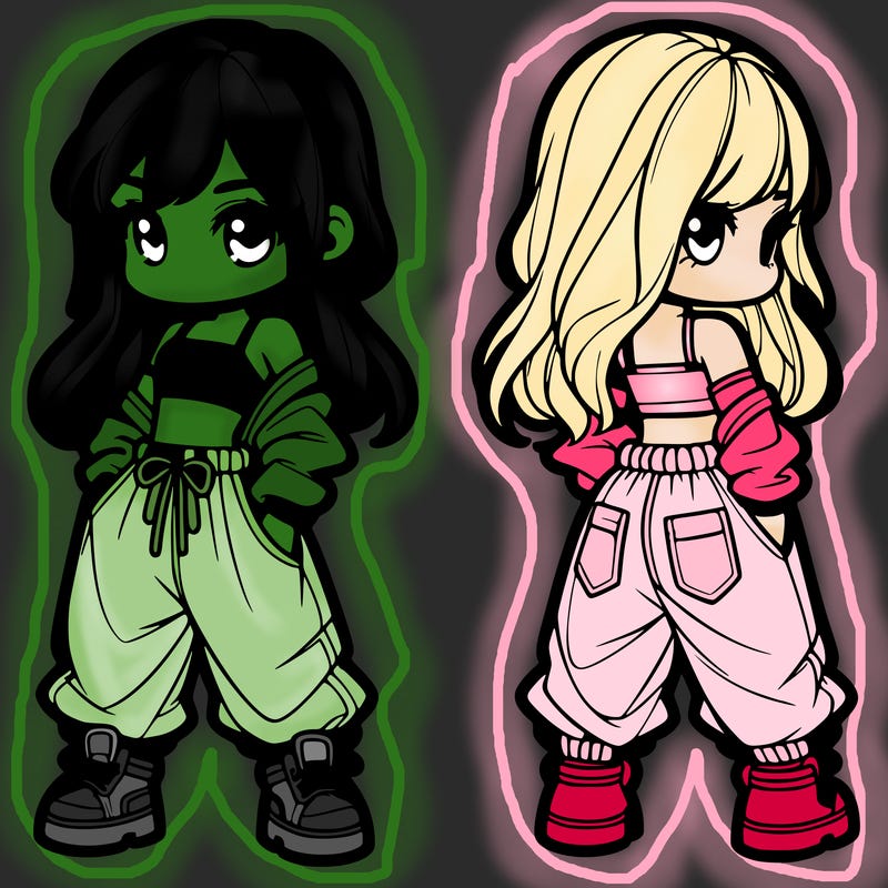 girl in crop top and baggy pants