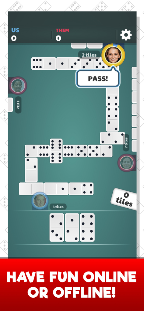 Dominoes Jogatina: Board Games - Sesión de juego multijugador de dominó con opciones de juego online y offline