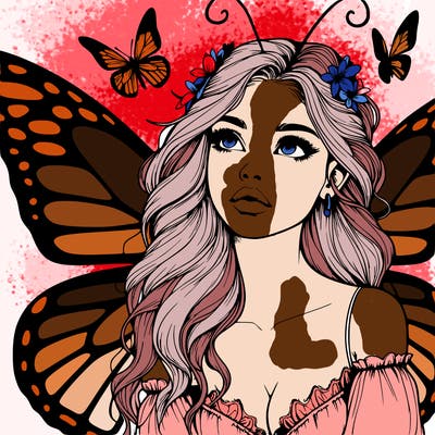 butterfly fairy realistic girl