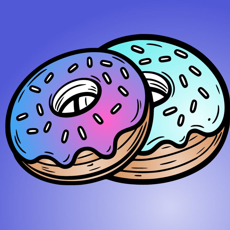 a piece of food doughnuts