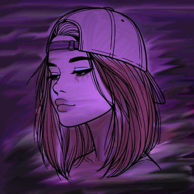 realistic  girl with a backwards hat