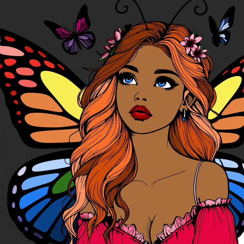 butterfly fairy realistic girl