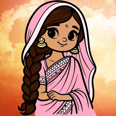 indian girl with a sàri