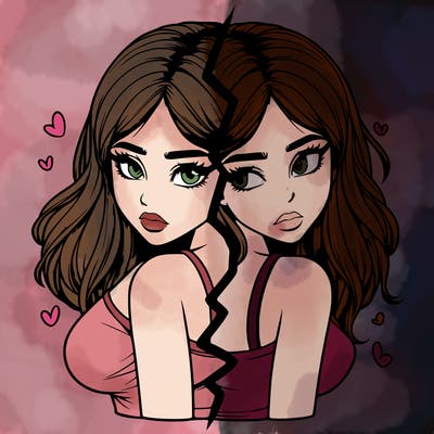 realistic girl split