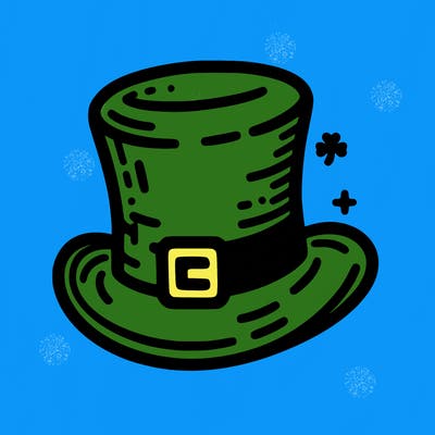 st patrick hat with thin lines