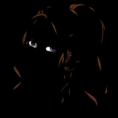 realistic girl with a ponytail on her hair and lips