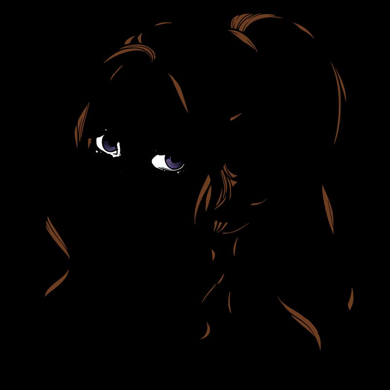 realistic girl with a ponytail on her hair and lips