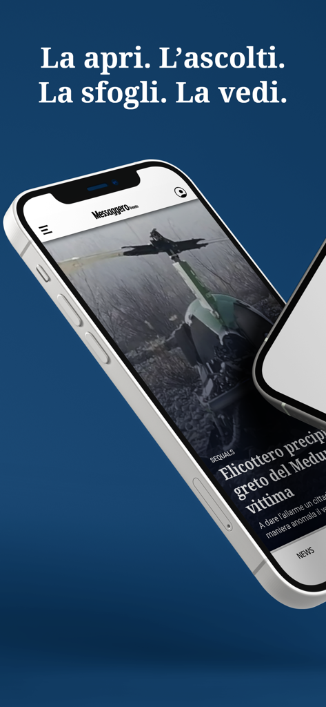 Interface de l'application journal Messaggero Veneto sur un iPhone affichant les nouvelles locales