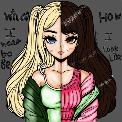 realistic girl split