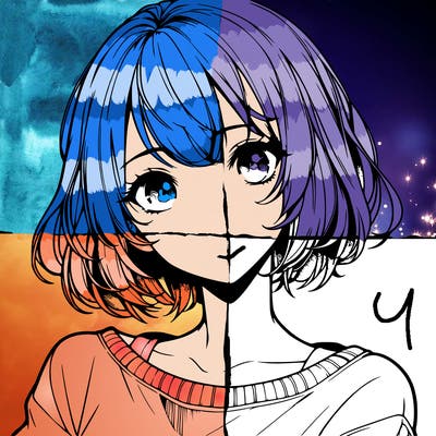 pretty realistic anime girl with short hair